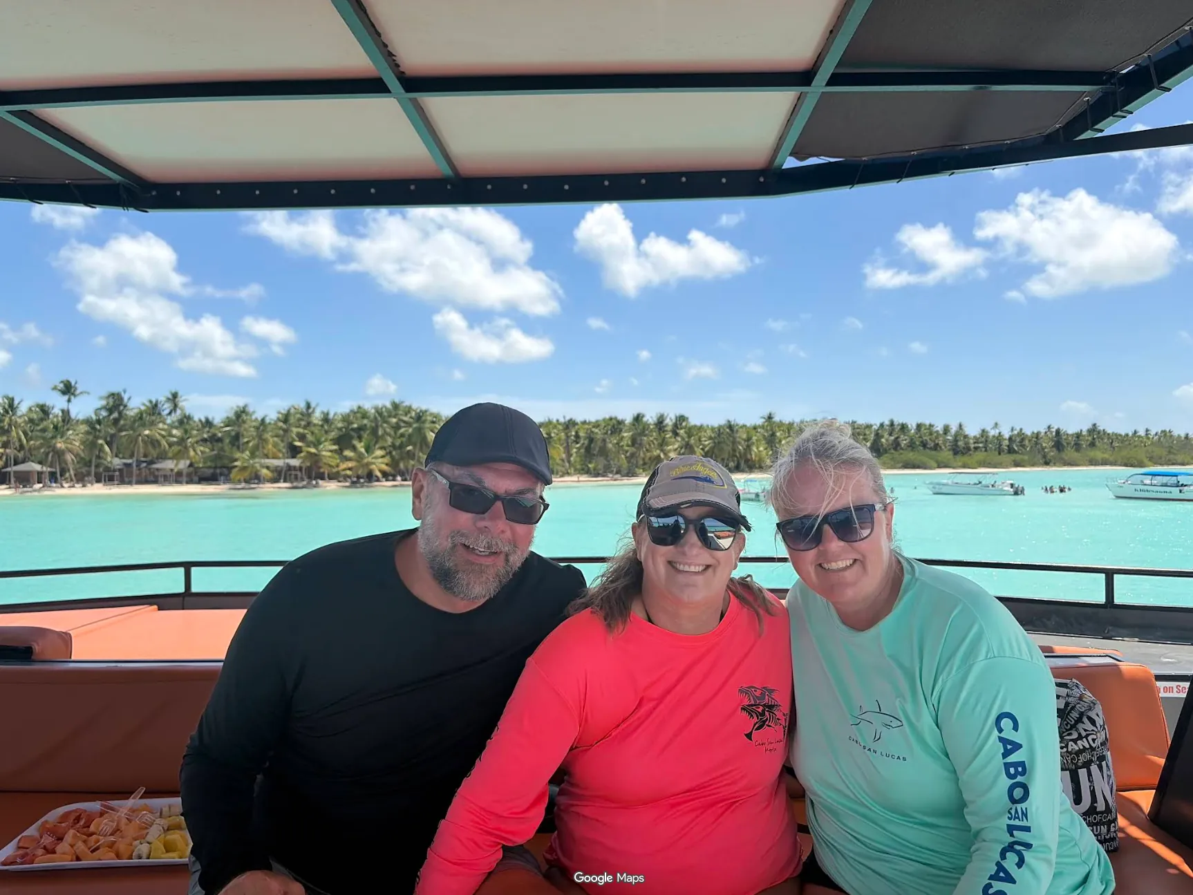 Guests relaxing together on board