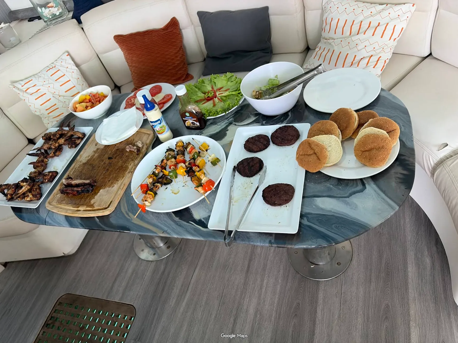 Lunch served on board