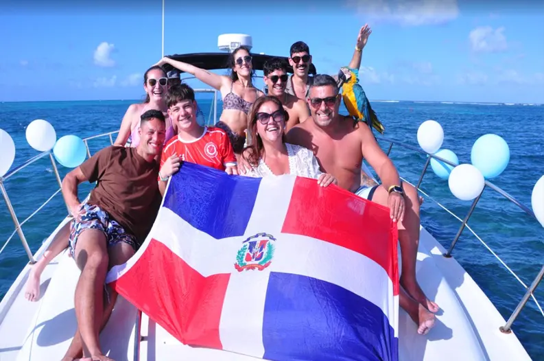 Guests relaxing onboard a yacht in Punta Cana